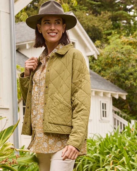 Countryside Quilted Jacket - Olive Oil - FINAL SALE
