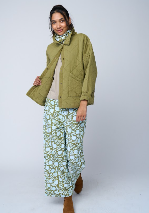 Countryside Quilted Jacket - Olive Oil - FINAL SALE