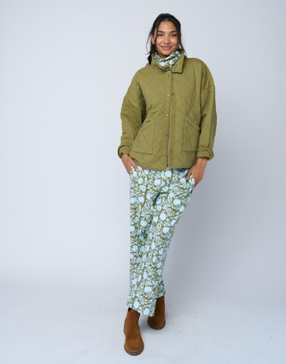 Countryside Quilted Jacket - Olive Oil - FINAL SALE