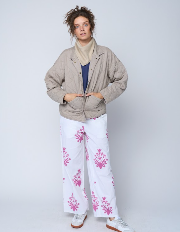 Countryside Quilted Jacket - Pebble - FINAL SALE