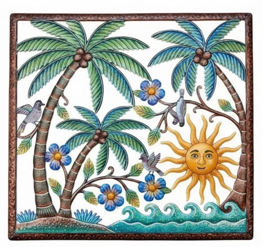 Jumbo Square Sun & Coconut Trees