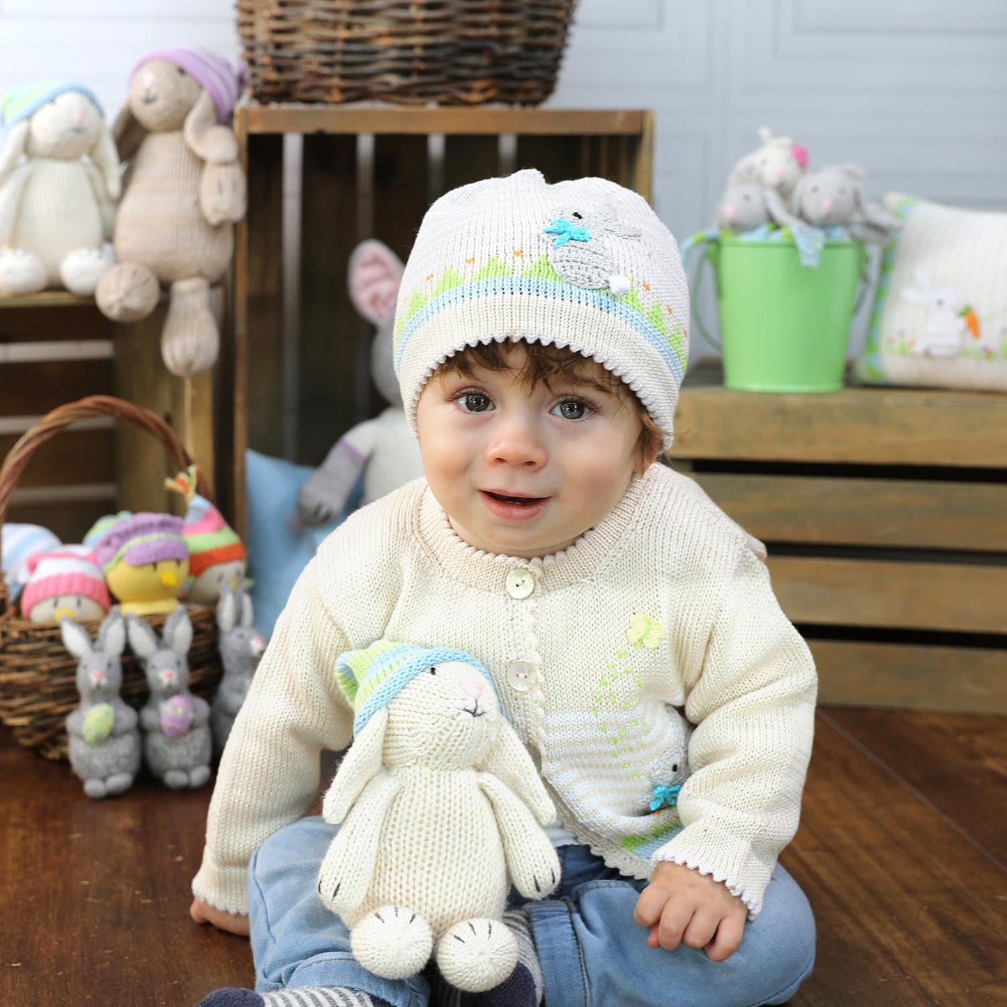Cardigan with Bunnies