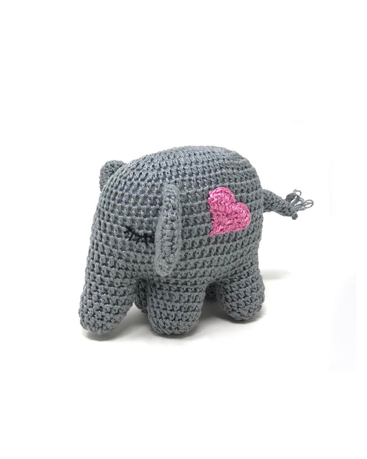 Crochet Elephant, pink