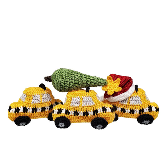 Taxi Cab Ornaments, set of 3