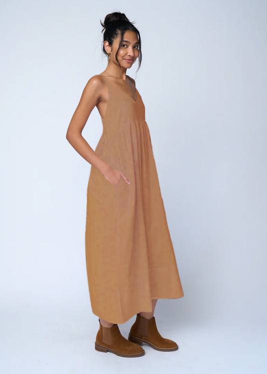Hamptons Linen Dress - Mocha
