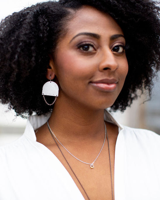 Sowing Seeds Necklace | Repurposed Auto Split Rings | Gold Plated Crimp Beads | Sterling Silver Chain