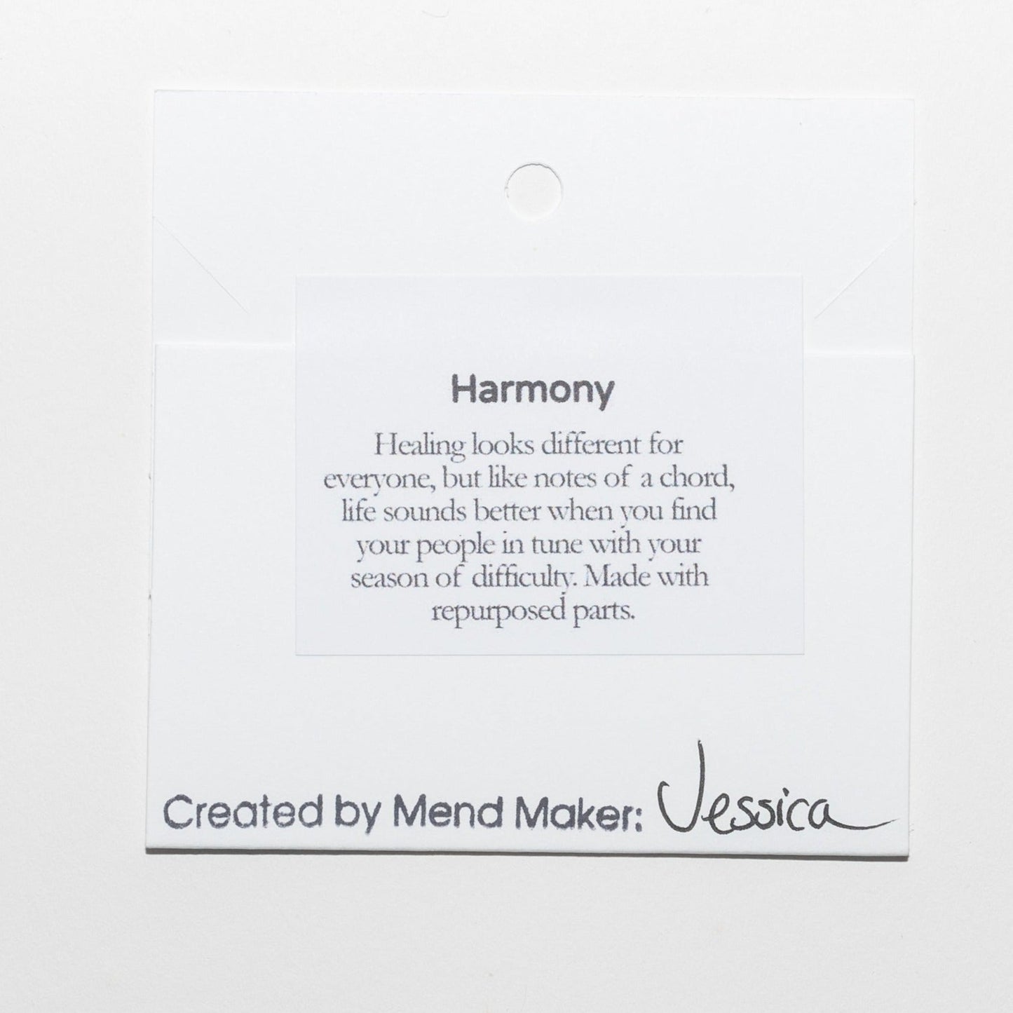 Harmony  Necklace | Recycled Auto Brass Washer | 18K Gold Plated Two Strand Chain & Pendant