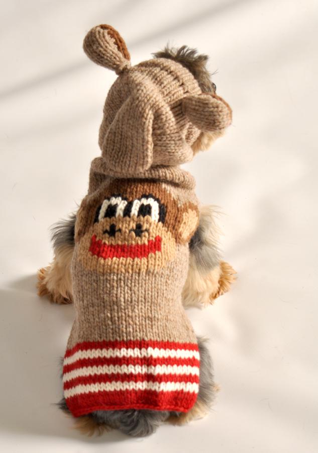 Monkey Hoodie Dog Sweater