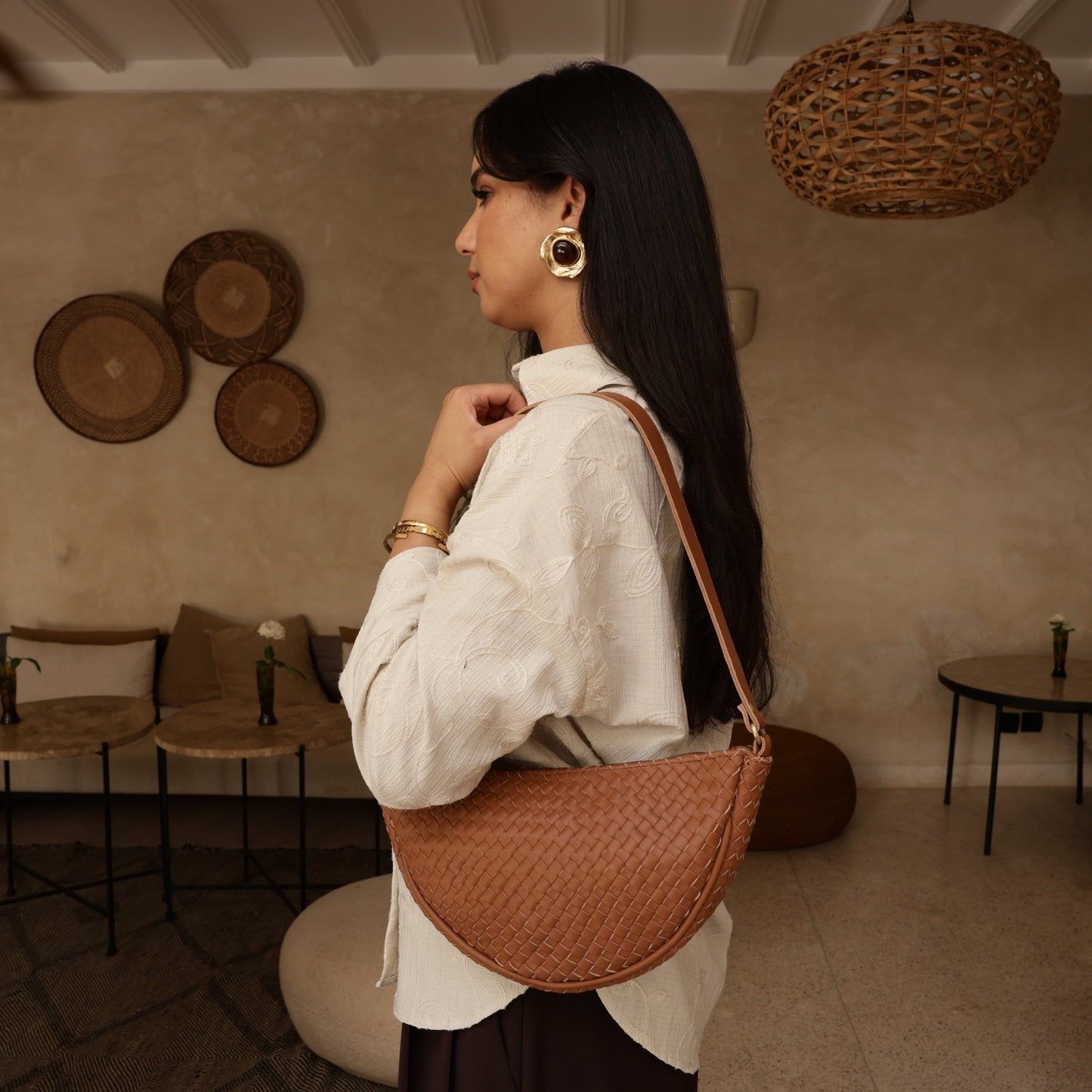 Hilal Woven Leather Sling