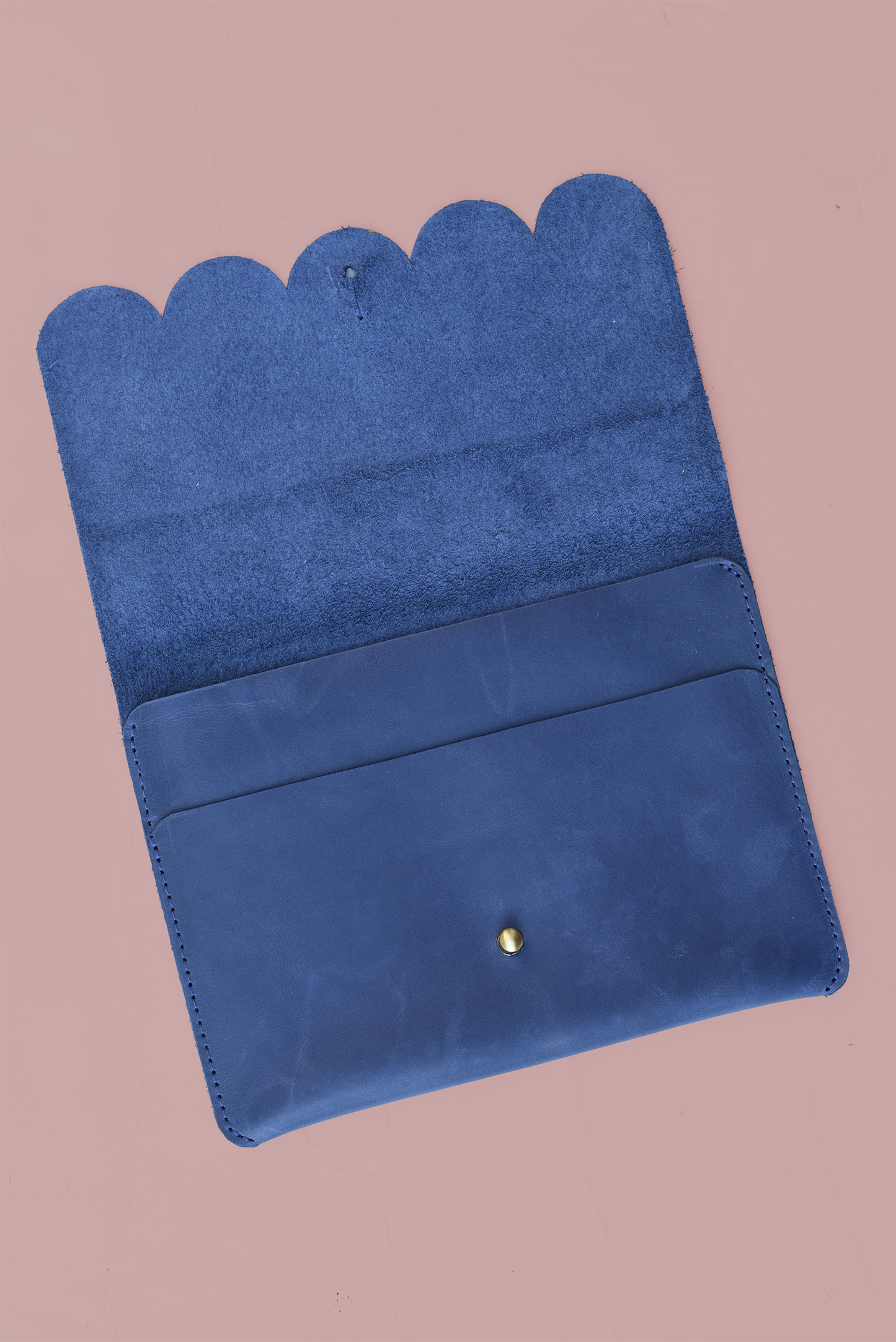 Mahjong Scallop Leather Card Holder