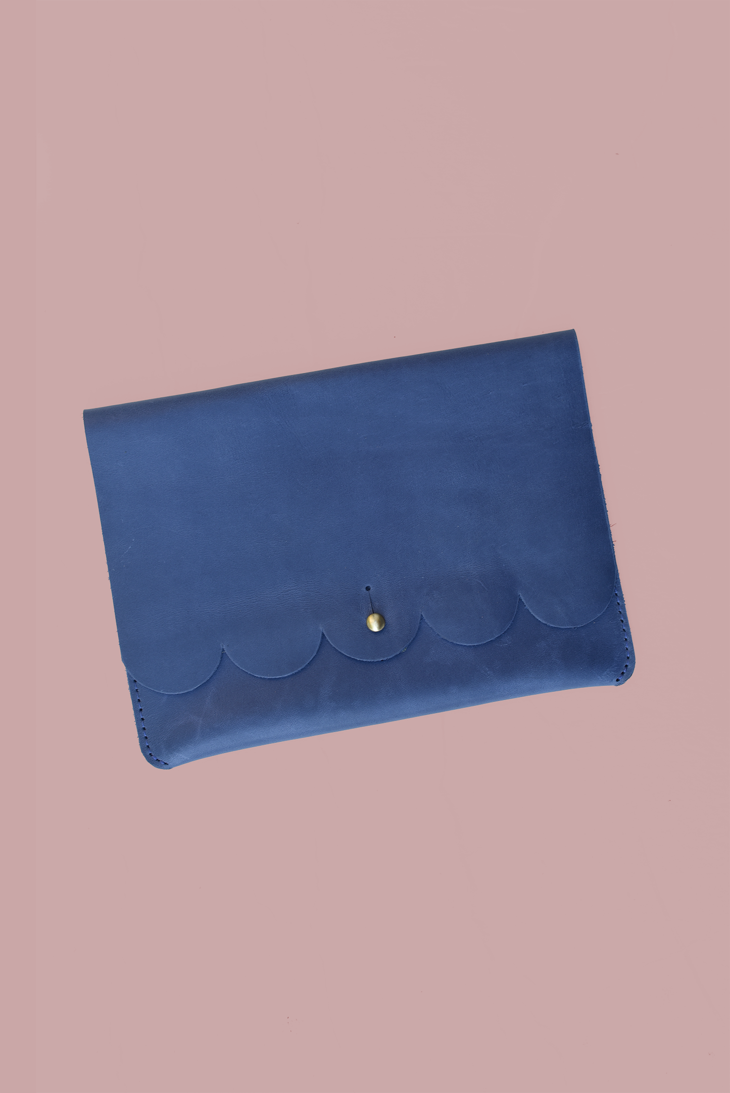 Mahjong Scallop Leather Card Holder