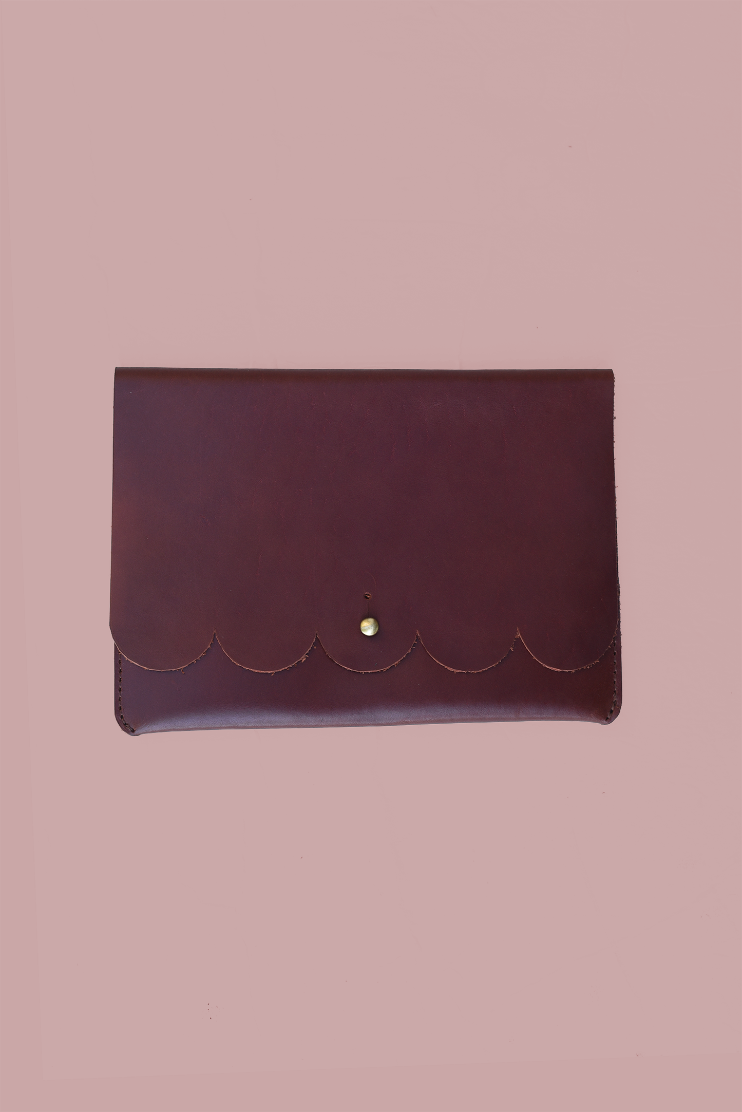 Mahjong Scallop Leather Card Holder