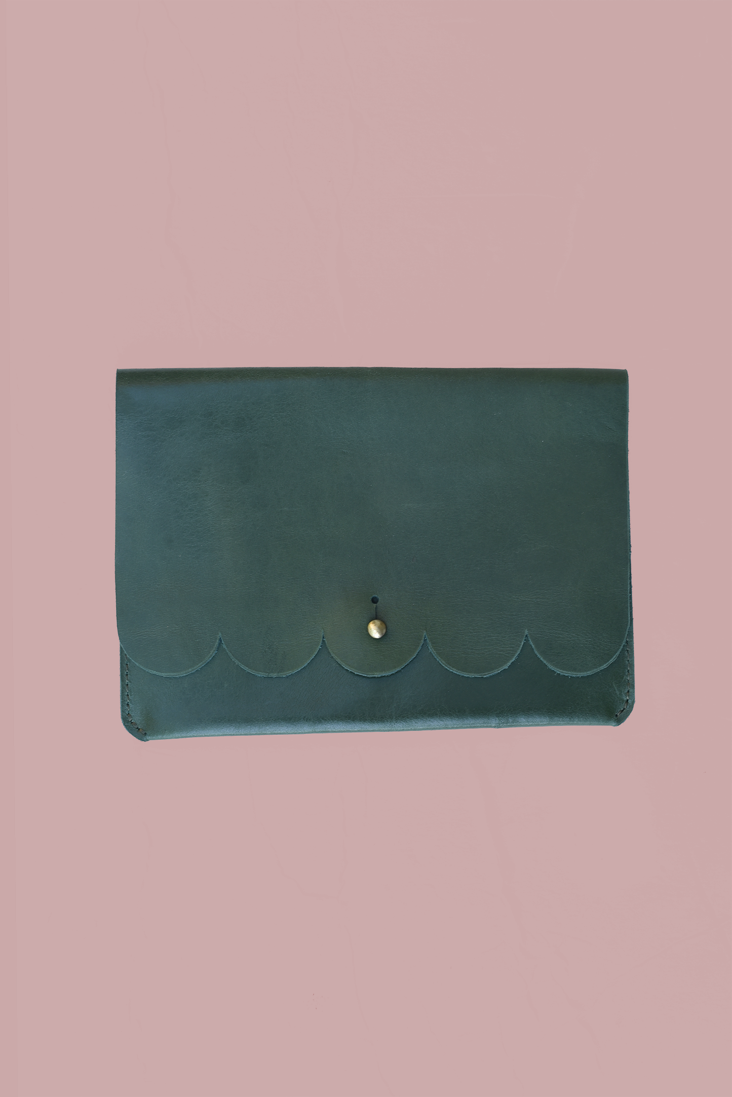 Mahjong Scallop Leather Card Holder