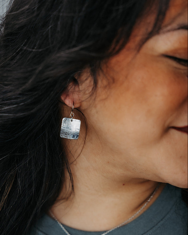 Unshaken Earrings | Repurposed Stainless Steel Auto Parts | Stainless Steel Ear Wire