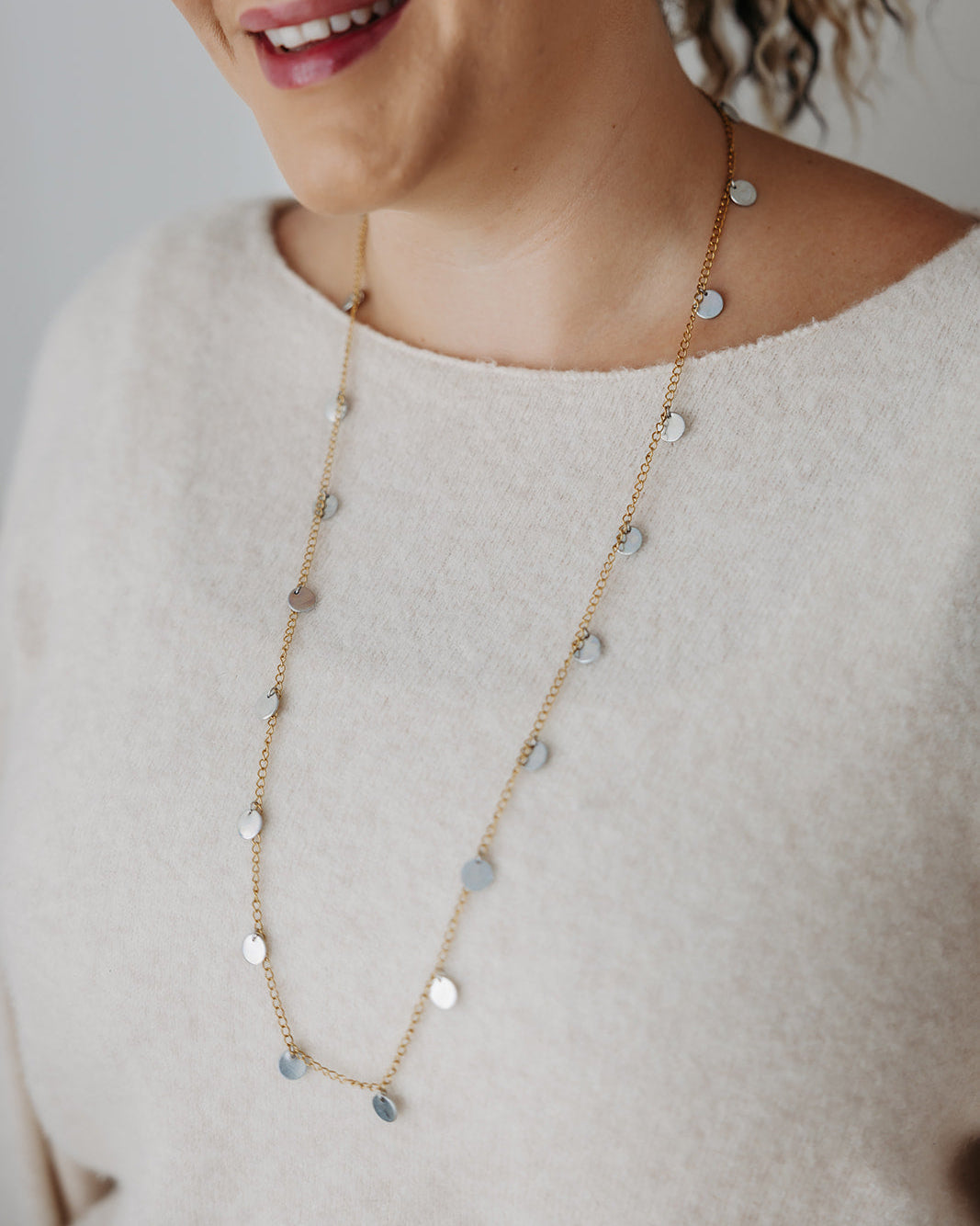 Worthy 2-in-1 Charm Necklace | Repurposed Stainless Steel Auto Parts | 18K Gold Plated Chain