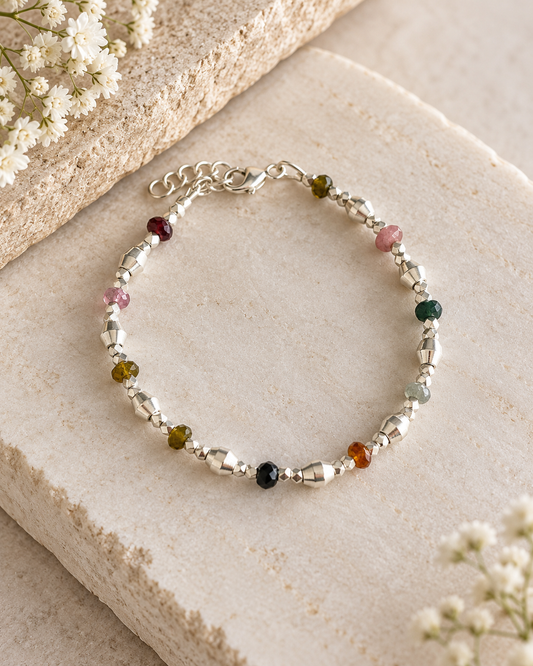 EXCLUSIVE  Silver Tourmaline Bracelet