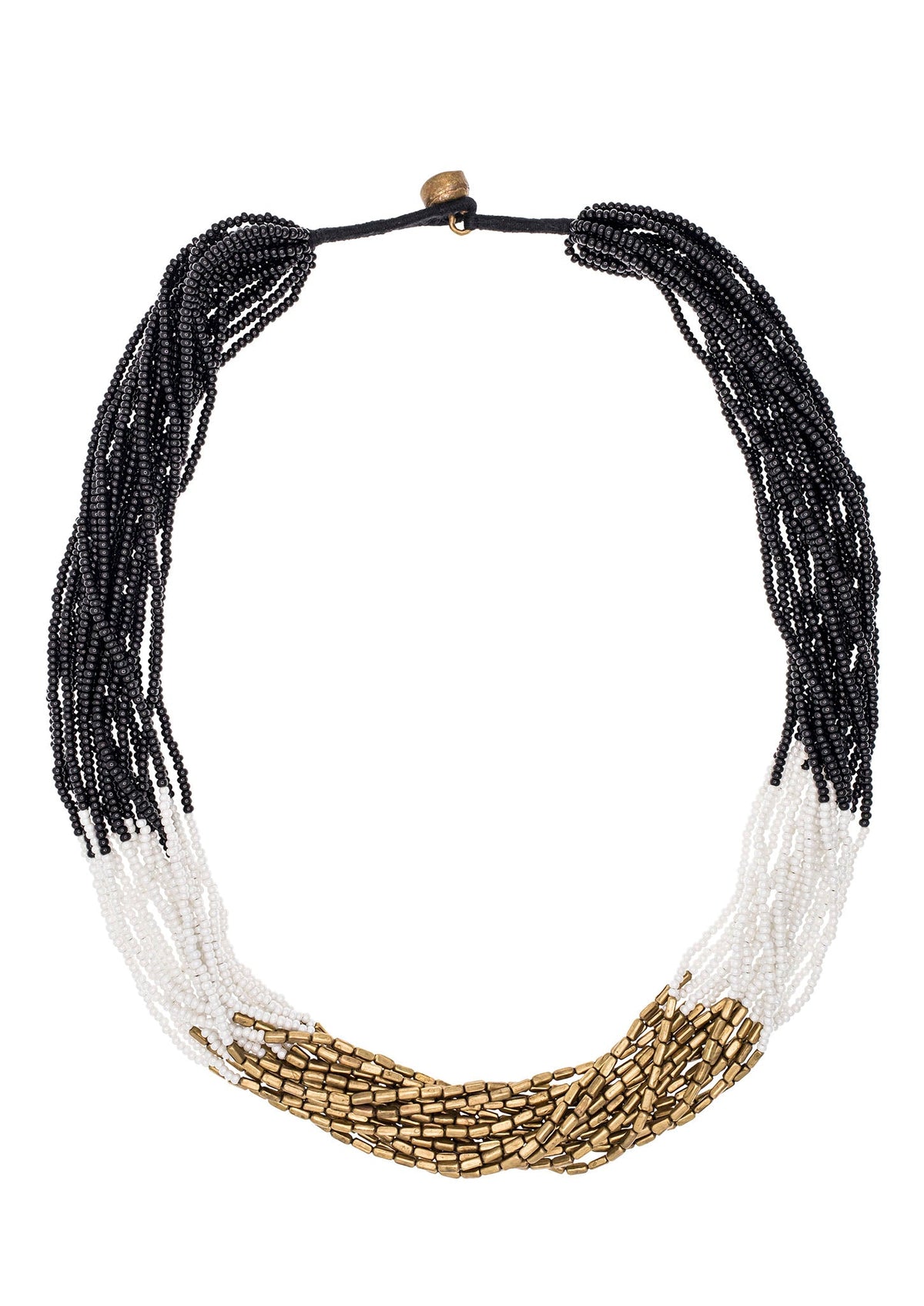 Hema Necklace - Black and Cream