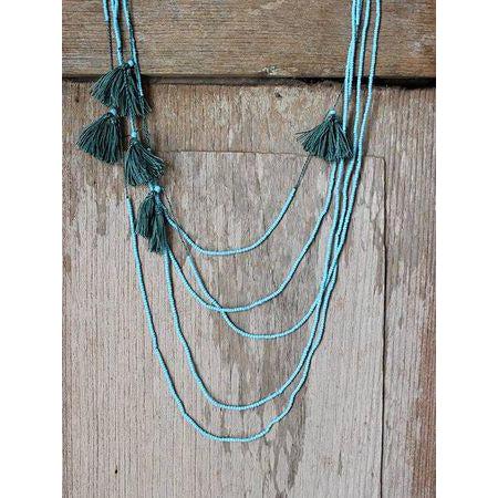Revive Beaded Tassel Necklace - Thailand
