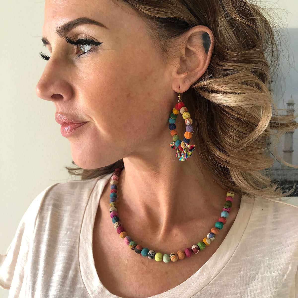 Classic Kantha Strand Necklace