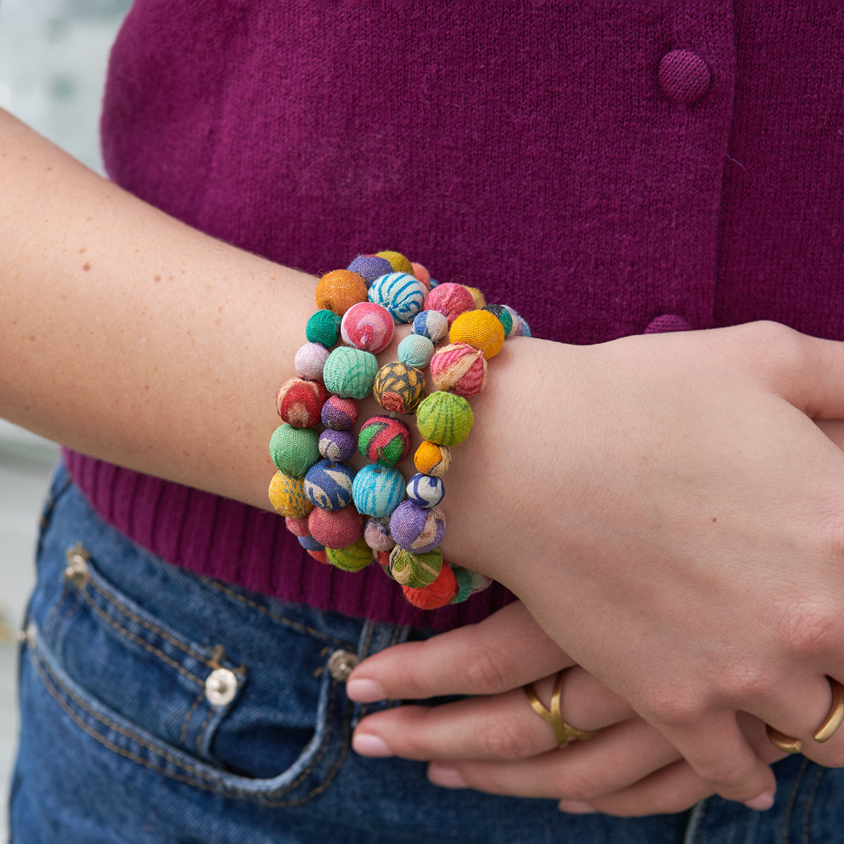 Kantha Poetic Necklace/Bracelet