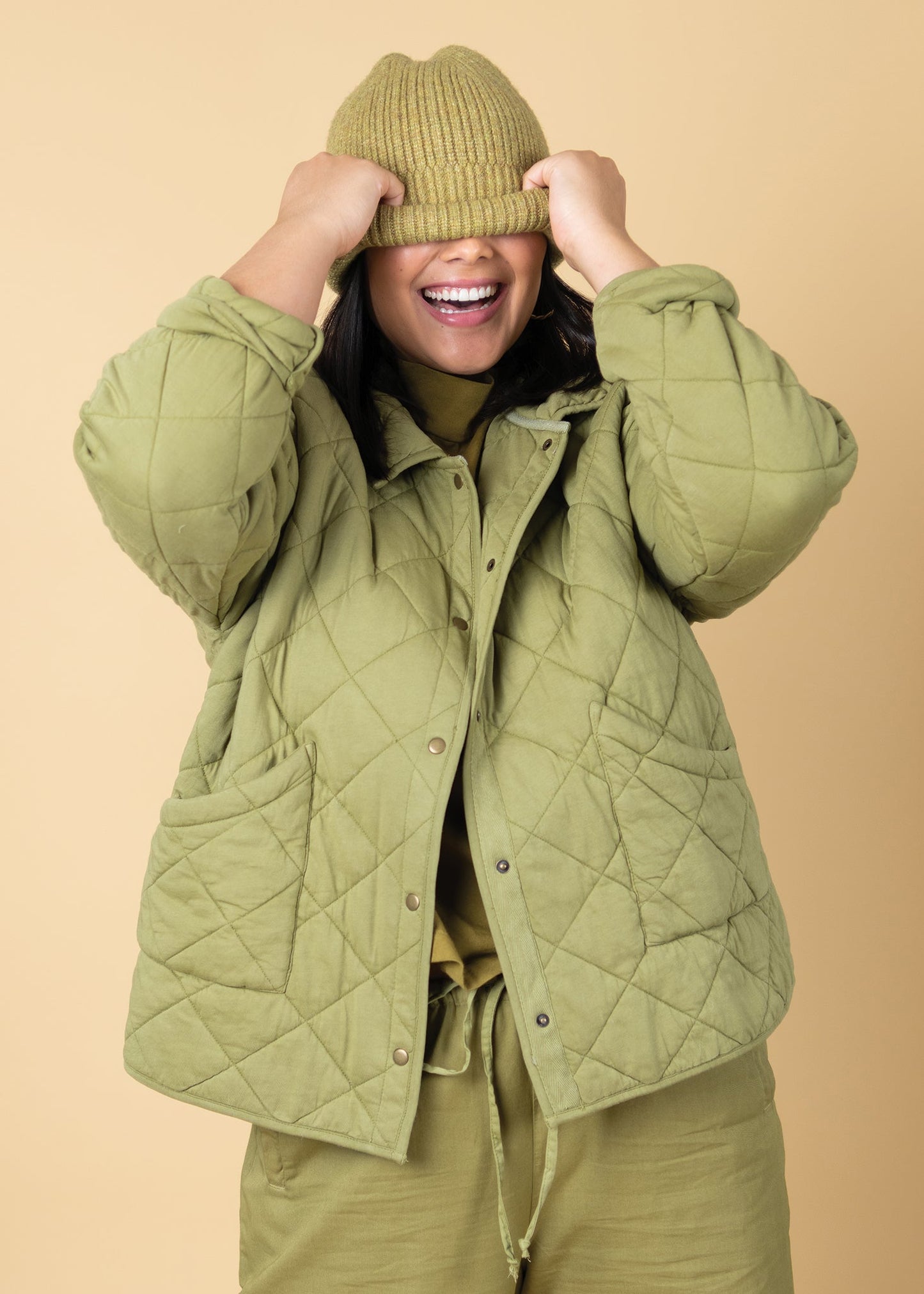 Countryside Quilted Jacket - Olive Oil - FINAL SALE
