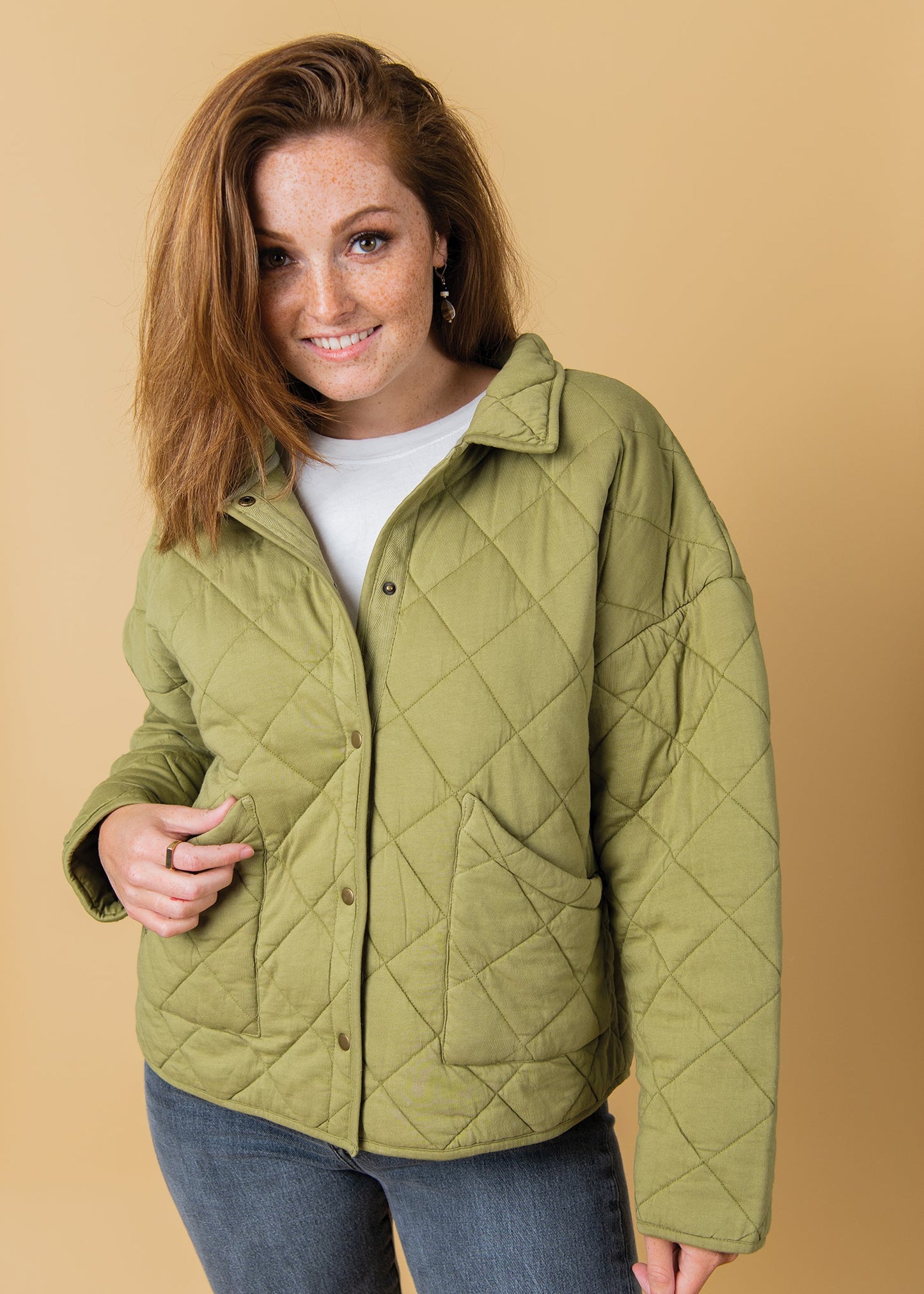 Countryside Quilted Jacket - Olive Oil - FINAL SALE