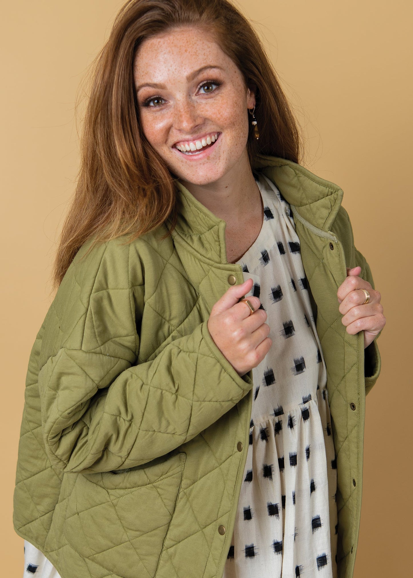 Countryside Quilted Jacket - Olive Oil - FINAL SALE