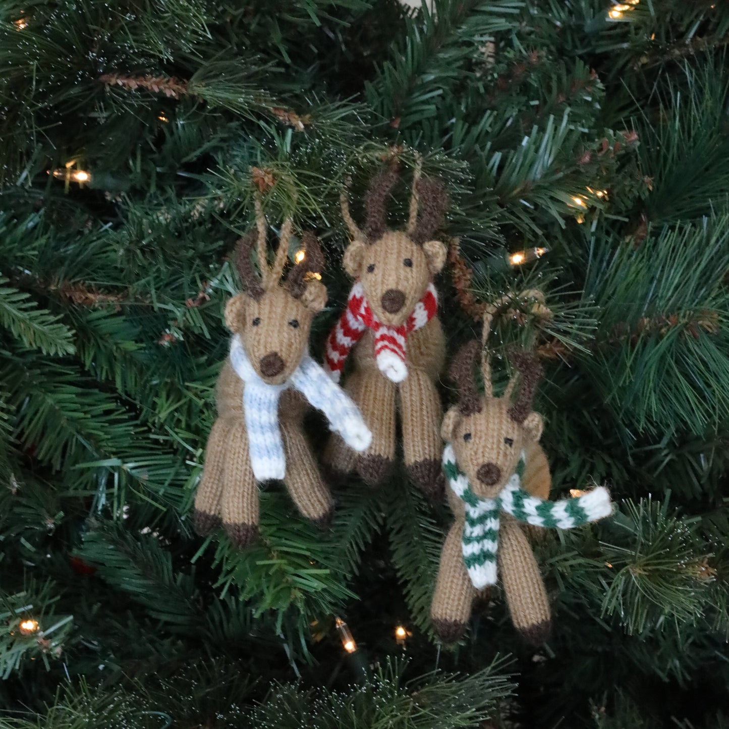 Reindeer Ornaments, set of 3