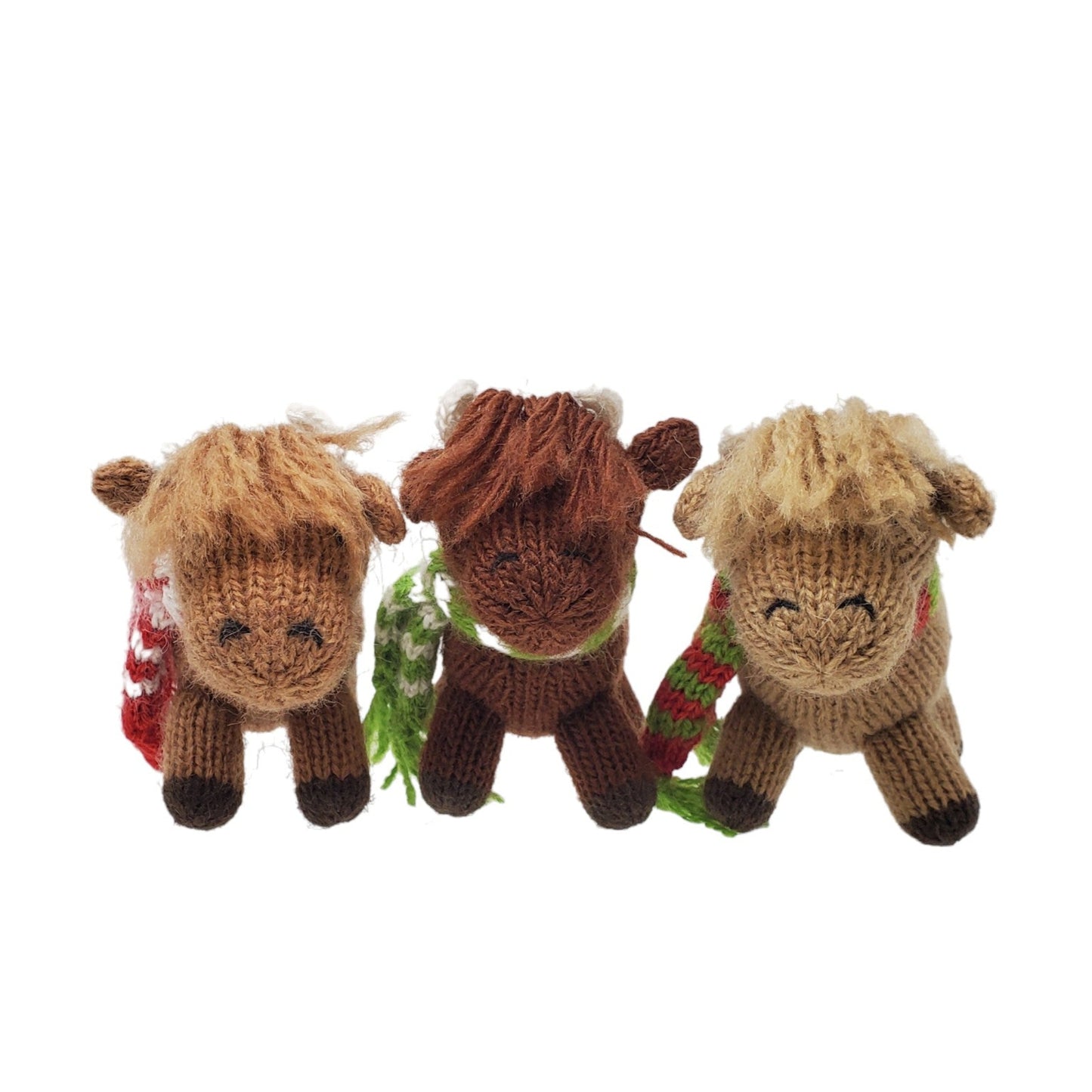Highland Cow Ornaments, set of 3