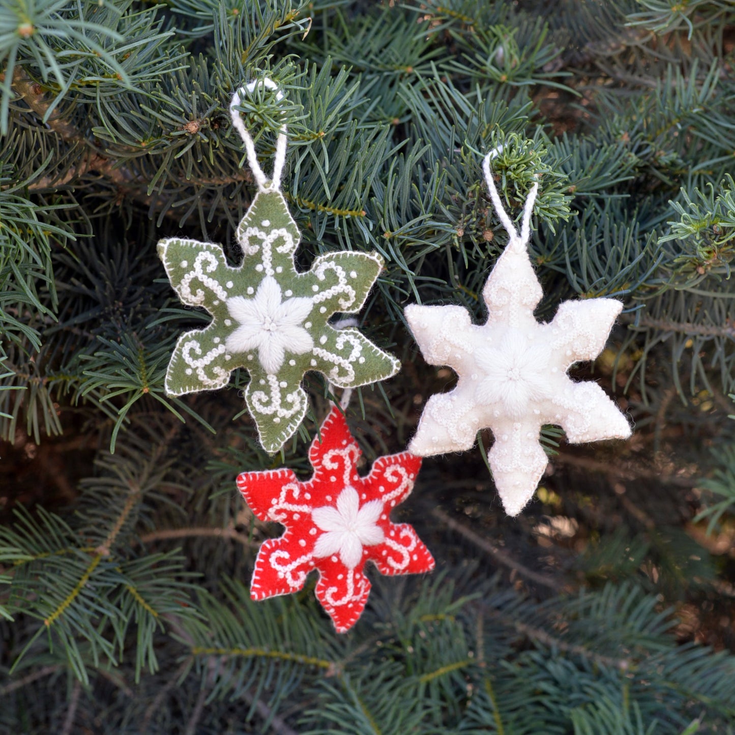 Snowflake Ornaments - Set of 3