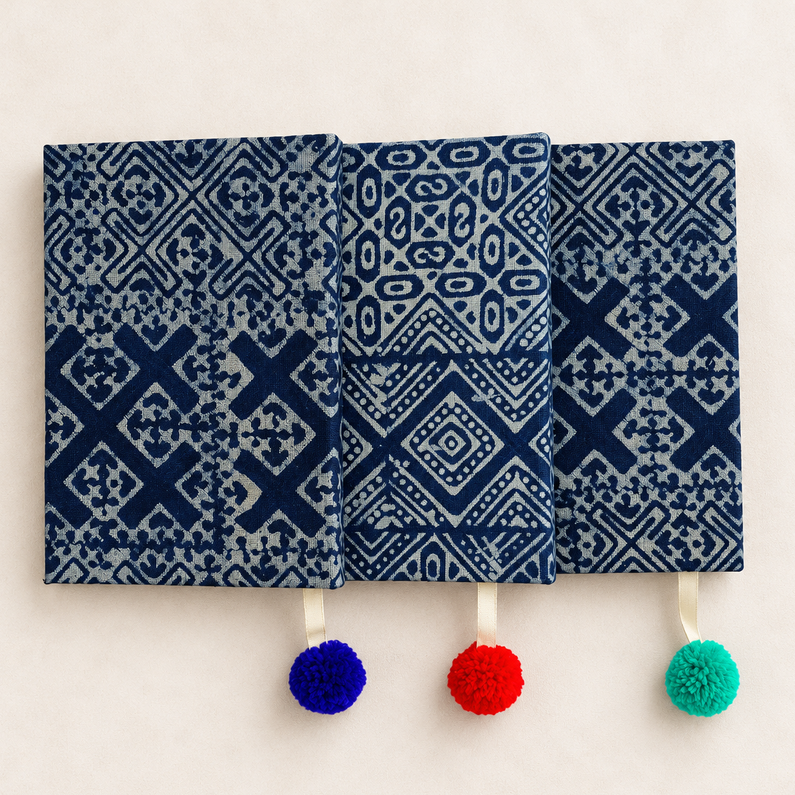 Oasis Indigo Batik Lined Notebook - Thailand
