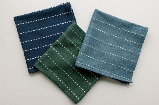 Rift Valley Handwoven Ethiopian Cotton Cocktail Napkins | Set of 2