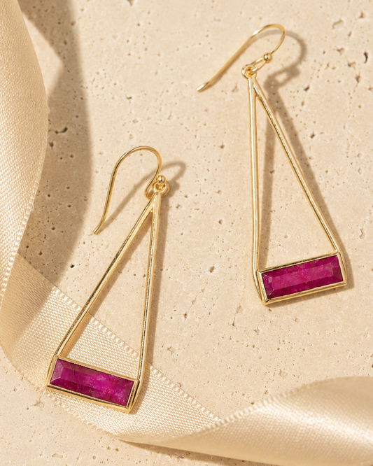 Enhanced Ruby Earrings