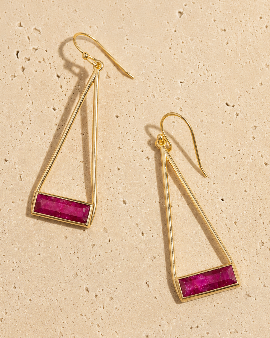 Enhanced Ruby Earrings