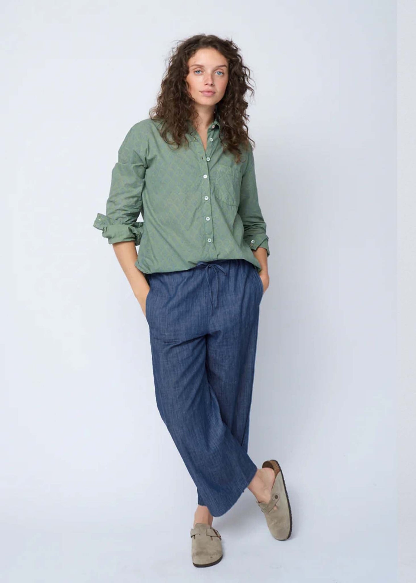 Shore Pant - Chambray Dark Denim Wash