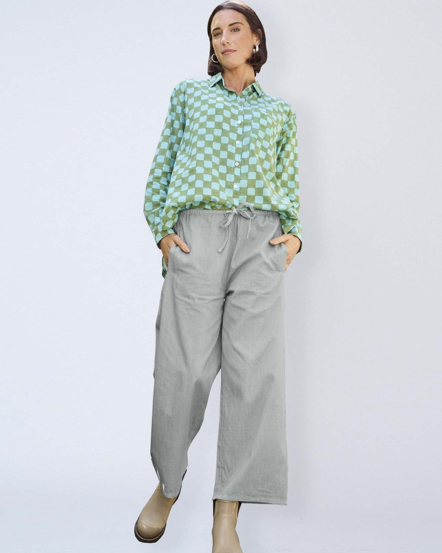 Shore Pant - Dove Grey Twill