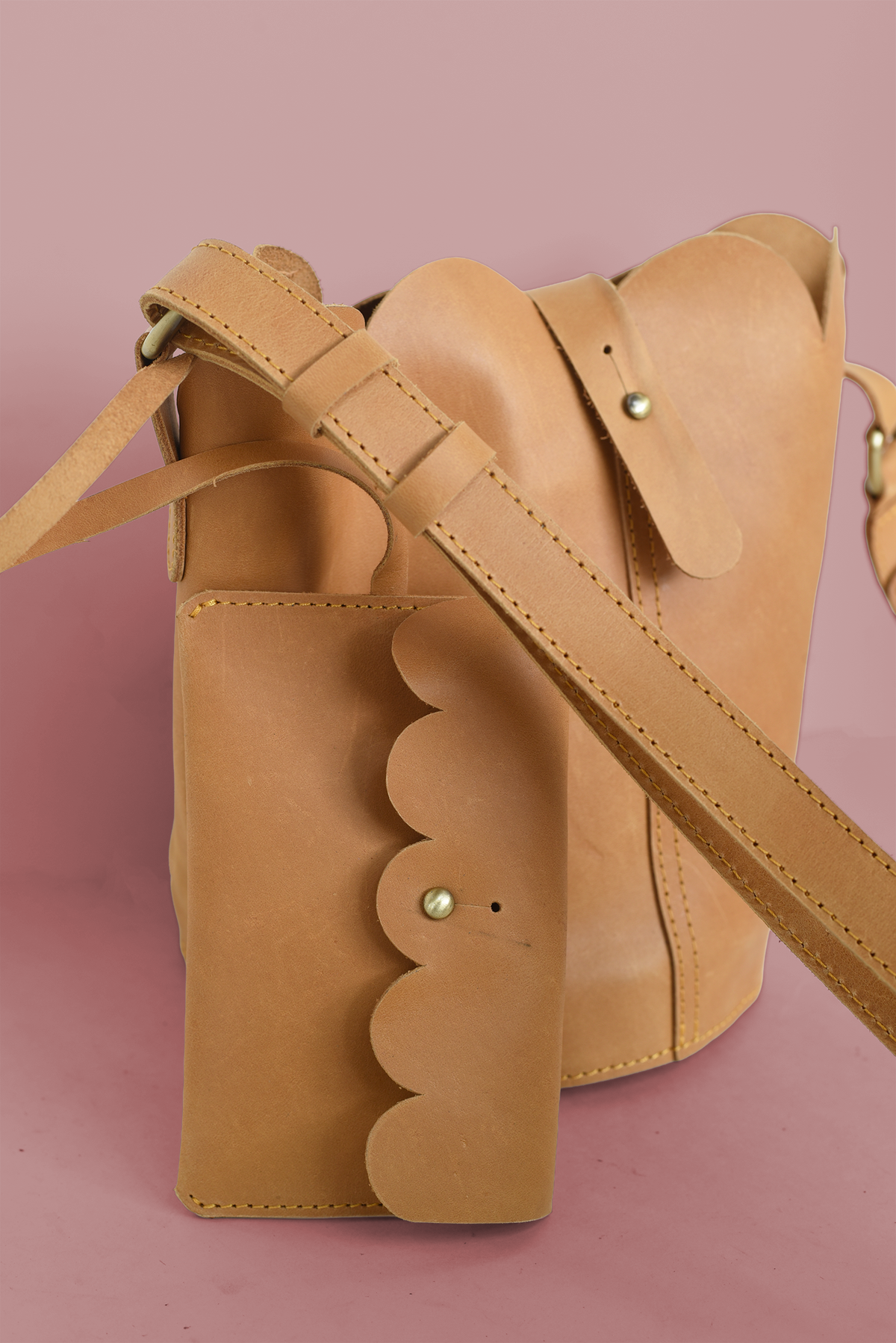 Scalloped Bucket Bag