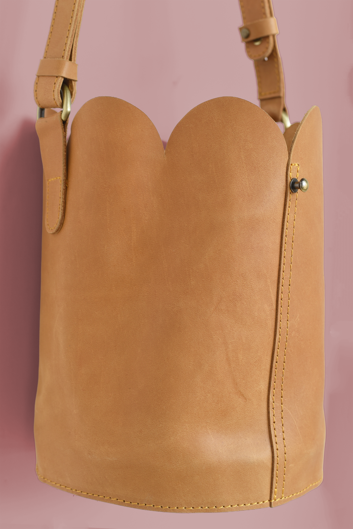 Scalloped Bucket Bag