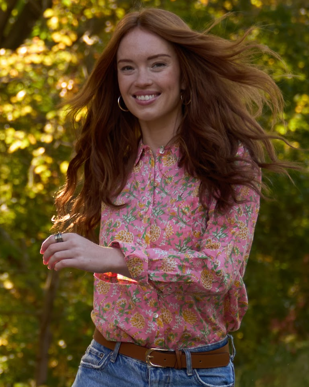 Good Boyfriend Shirt - Devon Floral Dahlia