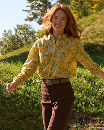 Good Boyfriend Shirt - Devon Floral Sunshine