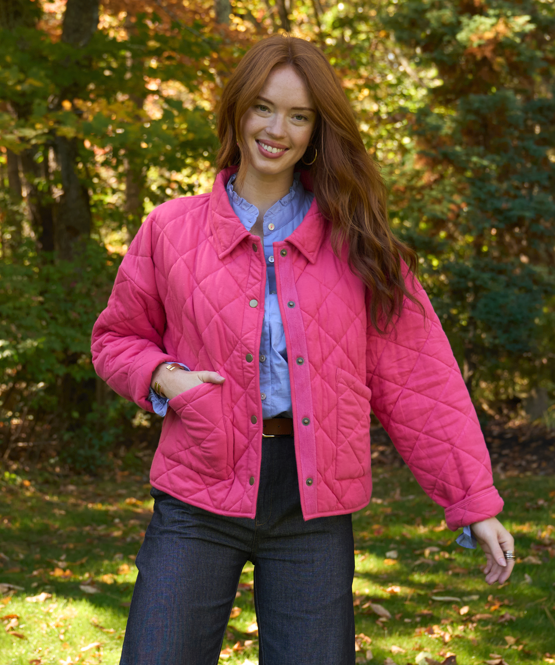 Countryside Quilted Jacket - Neon Pink