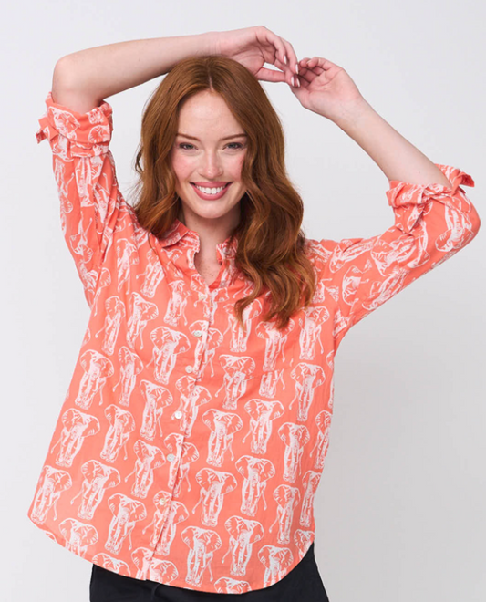 Good Boyfriend Shirt - Elephants Melon