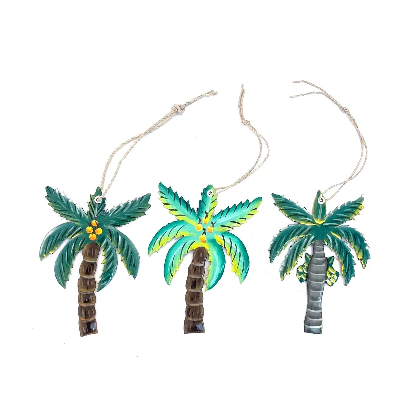 Set of 3 Palm Tree Ornaments
