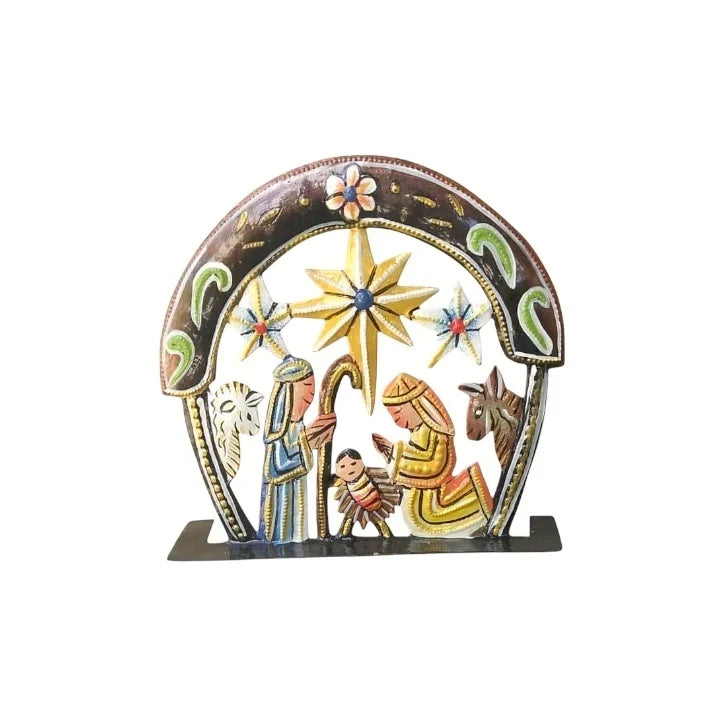 Small Painted Standing Nativity