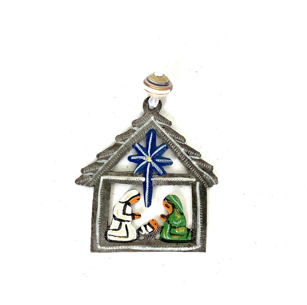 Star Tiny Nativity Ornament — Recycled Steel Drum Haiti | Fair Trade Christmas Gift