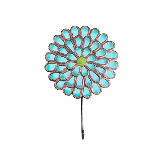 Turquoise Flower Wall Hook