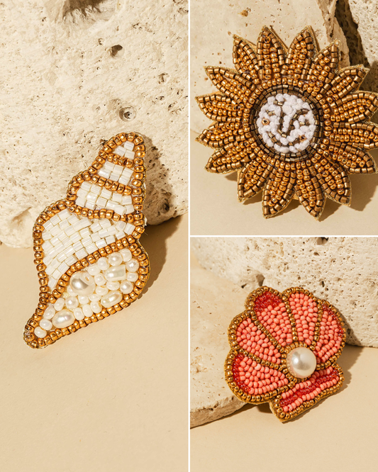 Sun & Sea Brooch Set
