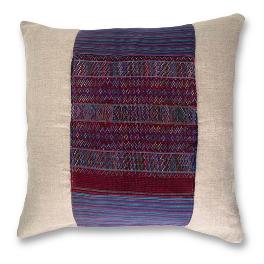 Huipil & Hemp Throw Pillow Cover
