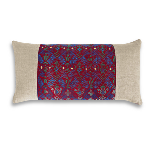 Huipil & Hemp Throw Pillow Cover