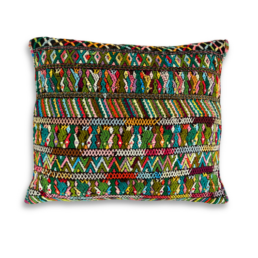 Huipil & Hemp Throw Pillow Cover